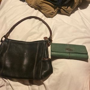 Fossil bag and wallet set